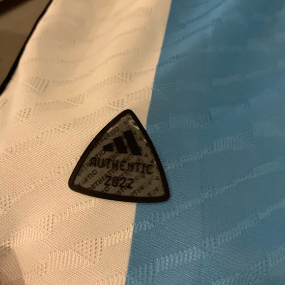 Adidas Argentina Home White/ Light Aqua Jersey - Picture 5 of 8